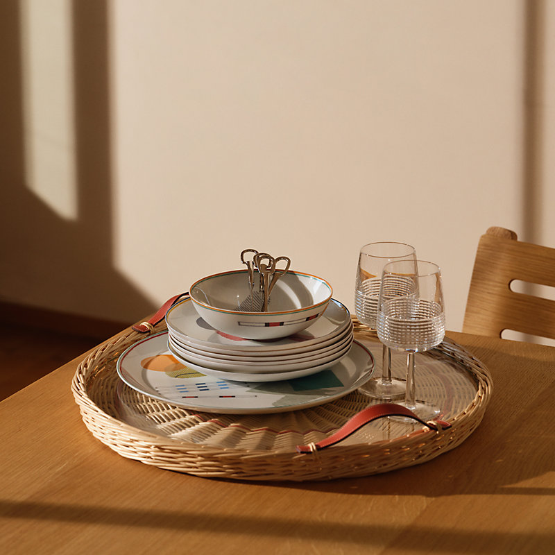 ◎ 希少 HERMES エルメス トレイ トレー アイボリー Oseraie Color round tray, large model | Hermès USA